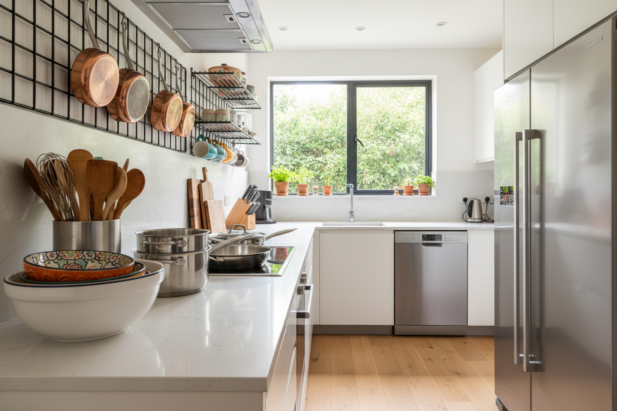 Kitchen wth a kitchenware